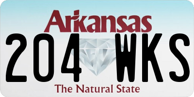 AR license plate 204WKS