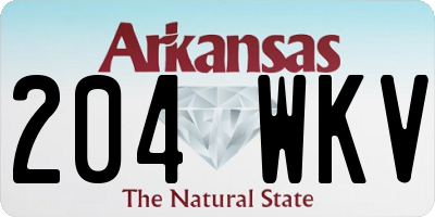 AR license plate 204WKV