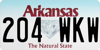 AR license plate 204WKW
