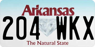 AR license plate 204WKX