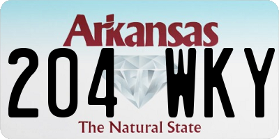 AR license plate 204WKY