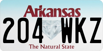 AR license plate 204WKZ