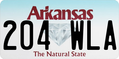 AR license plate 204WLA