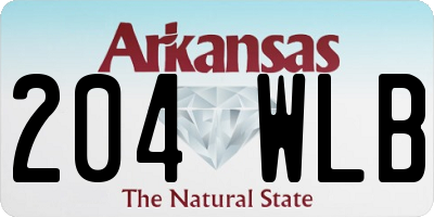 AR license plate 204WLB