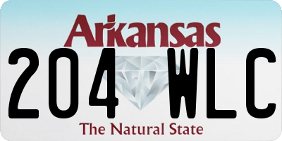 AR license plate 204WLC