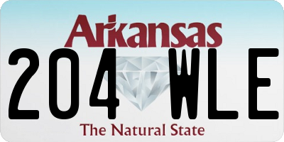 AR license plate 204WLE