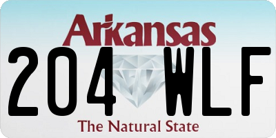 AR license plate 204WLF