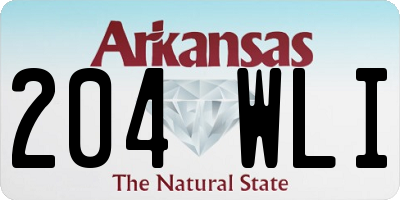 AR license plate 204WLI