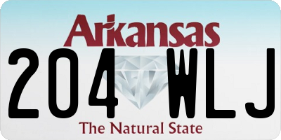 AR license plate 204WLJ