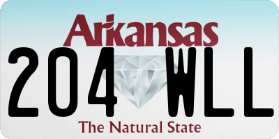 AR license plate 204WLL