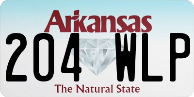 AR license plate 204WLP