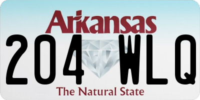 AR license plate 204WLQ
