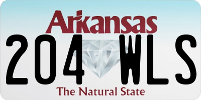 AR license plate 204WLS