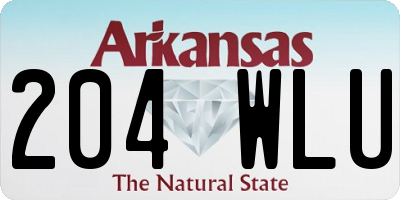 AR license plate 204WLU