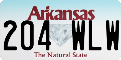 AR license plate 204WLW