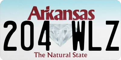 AR license plate 204WLZ