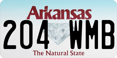 AR license plate 204WMB
