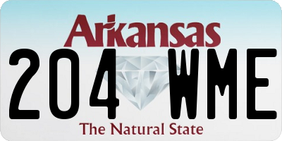 AR license plate 204WME