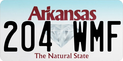 AR license plate 204WMF