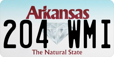 AR license plate 204WMI