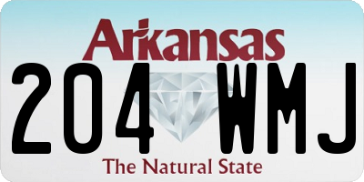 AR license plate 204WMJ