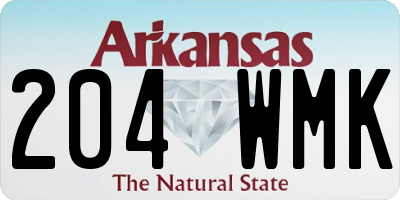 AR license plate 204WMK