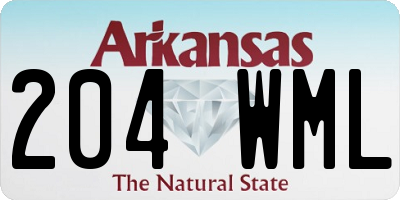 AR license plate 204WML