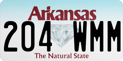 AR license plate 204WMM