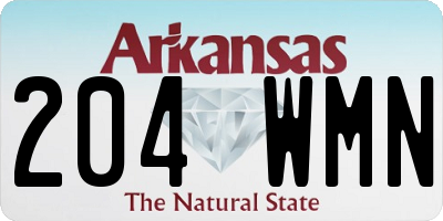 AR license plate 204WMN