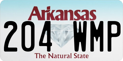 AR license plate 204WMP