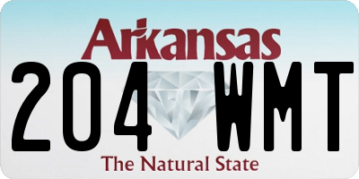 AR license plate 204WMT