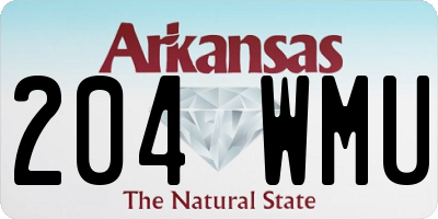 AR license plate 204WMU