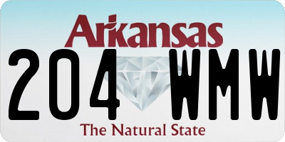 AR license plate 204WMW