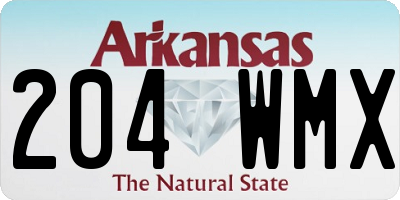AR license plate 204WMX