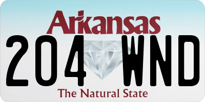 AR license plate 204WND