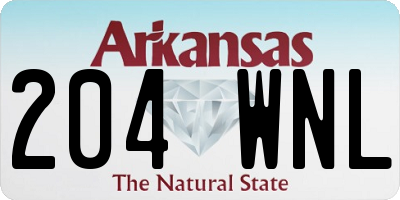 AR license plate 204WNL