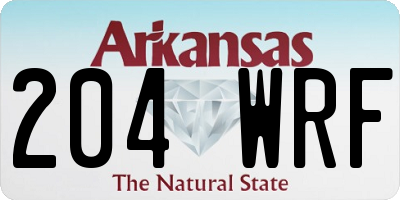 AR license plate 204WRF