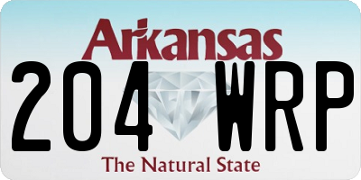 AR license plate 204WRP