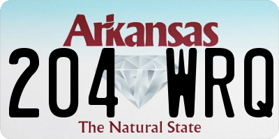 AR license plate 204WRQ