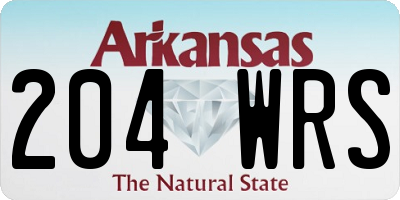 AR license plate 204WRS