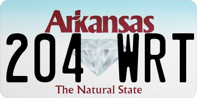 AR license plate 204WRT