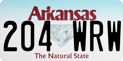 AR license plate 204WRW