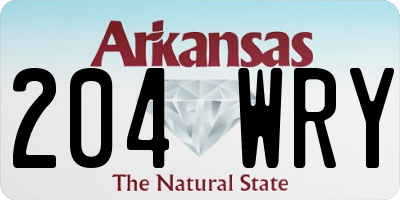 AR license plate 204WRY