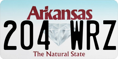 AR license plate 204WRZ