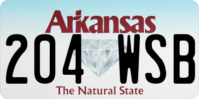 AR license plate 204WSB