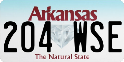 AR license plate 204WSE