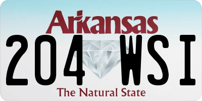 AR license plate 204WSI