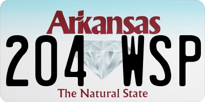 AR license plate 204WSP