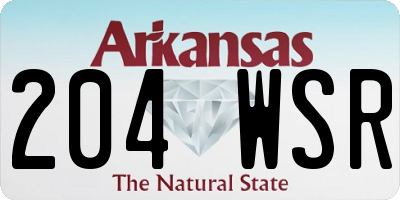 AR license plate 204WSR