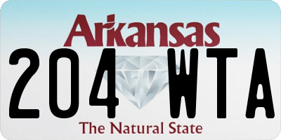 AR license plate 204WTA